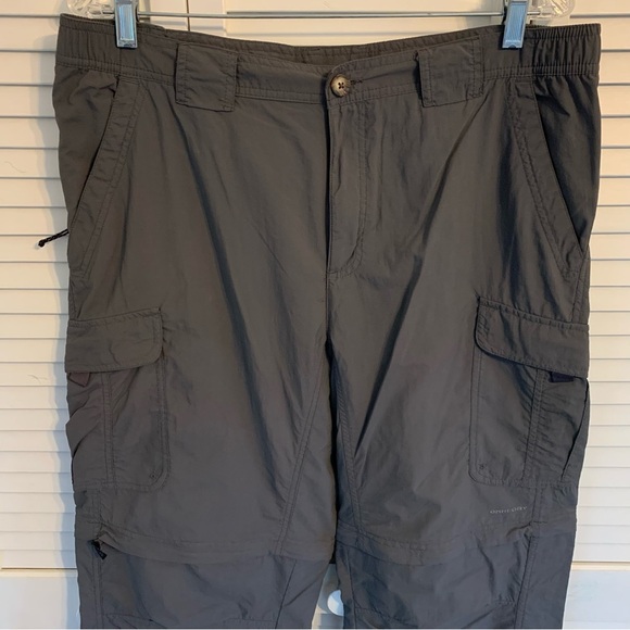 Columbia Omni-Dry Titanium Convertible Outdoor Cargo Pants Mens L Gray Hiking - Picture 16 of 16